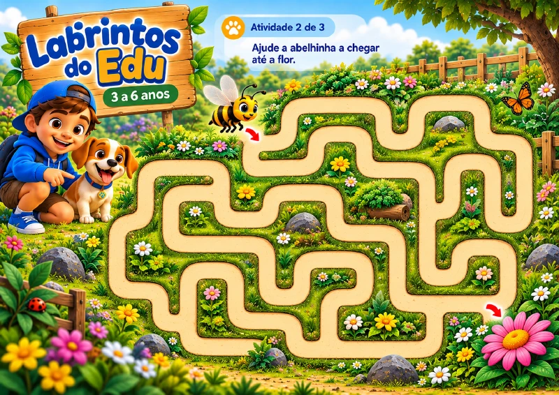 Prévia: A aventura da abelhinha — 3 a 6 anos